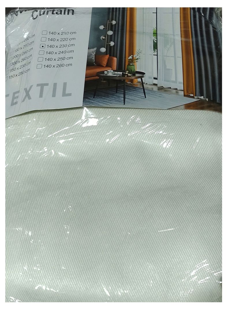 Set cortinas 2 paños sun out argolla 140 x 230 Blanco-0