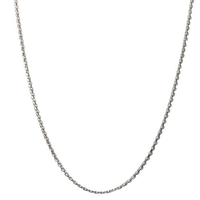 Cadena Limada Delgada 50cm Plata Fina 925-0