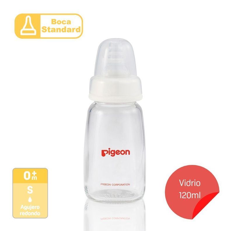 BIBERON PIGEON BOCA STANDARD VIDRIO 120 ML-0