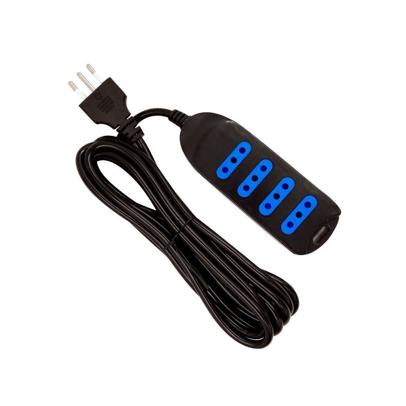 Alargador Eléctrico 3mts Certificado Negro - Ps-0