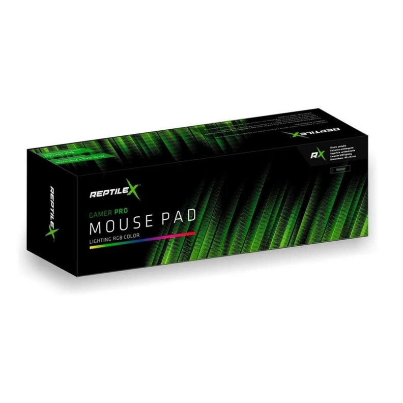 Mouse Pad Gamer Con Rgb Luz Led Antideslizante Alfombrilla Negro-3