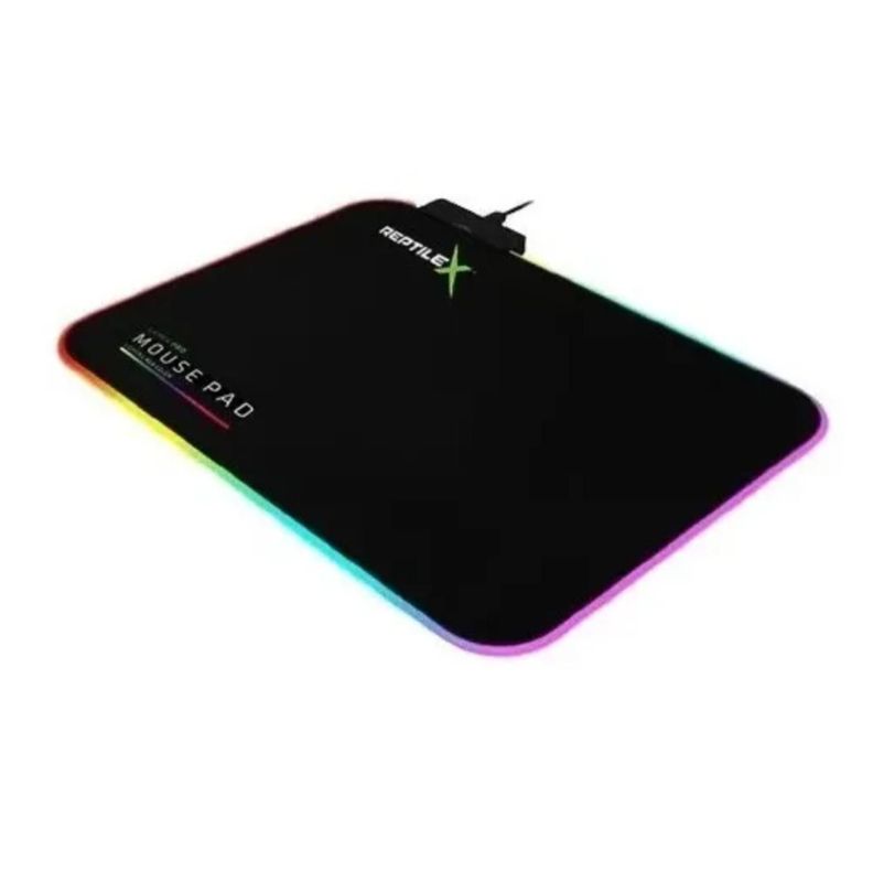 Mouse Pad Gamer Con Rgb Luz Led Antideslizante Alfombrilla Negro-0