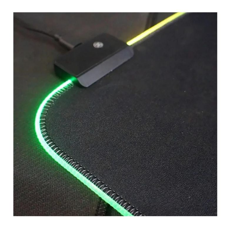 Mouse Pad Gamer Con Rgb Luz Led Antideslizante Alfombrilla Negro-2