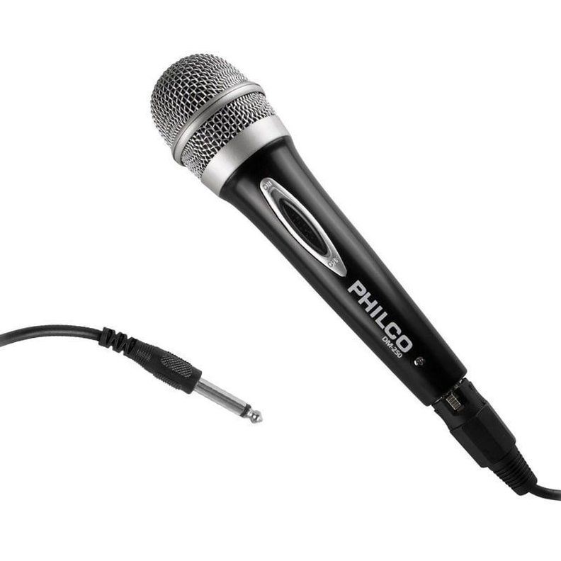Micrófono Philco DM250, Metalizado, Unidireccional-1
