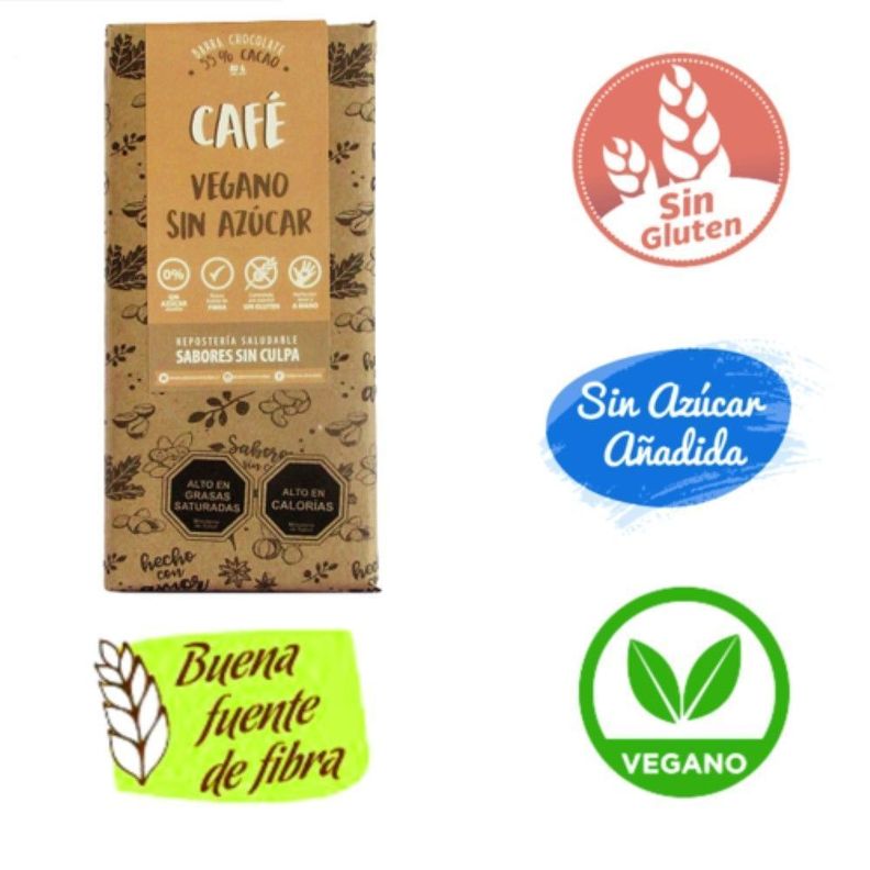 Chocolate Amargo-Café Vegana SABORES SIN CULPA-1