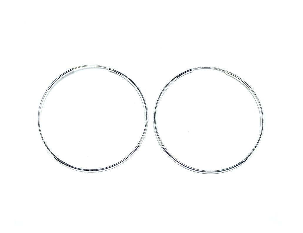 Aros Argolla 45mm Plata Fina 925-0
