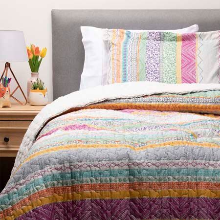 CUBRECAMA ESTAMPADO SHERPA MULTICOLOR 1.5 PLAZAS-0