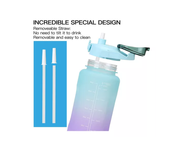 Pack2 Botellas Agua Motivacional De 2Ltrs Y 900ml-2