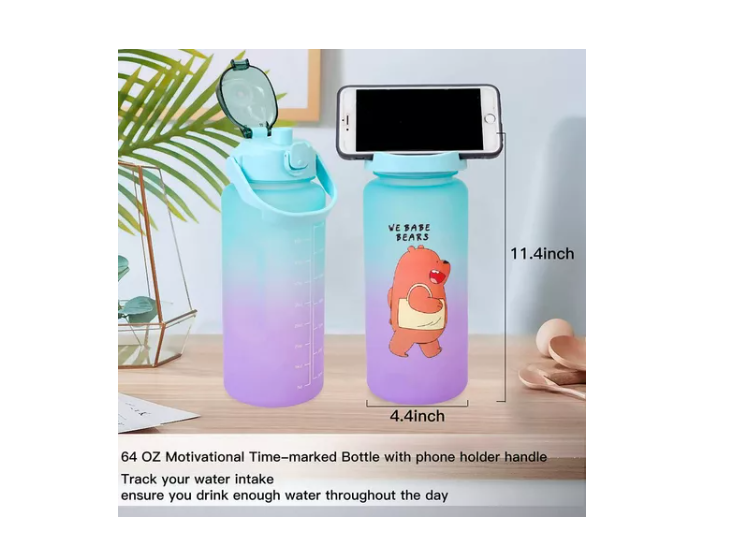 Pack2 Botellas Agua Motivacional De 2Ltrs Y 900ml-4