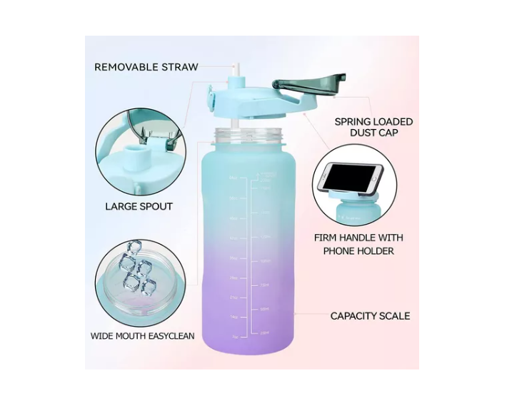 Pack2 Botellas Agua Motivacional De 2Ltrs Y 900ml-3