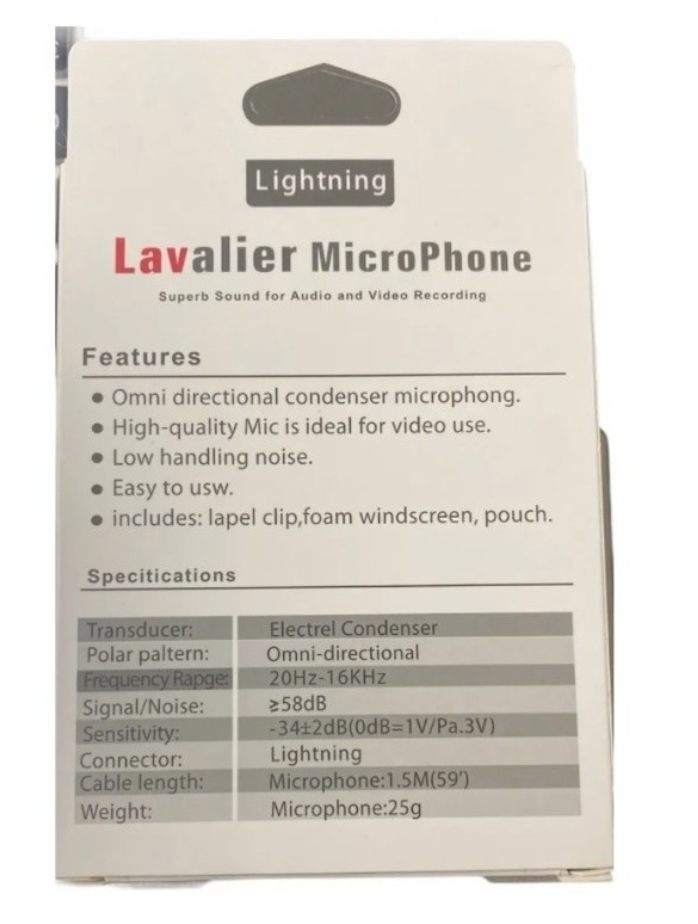 Micrófono Condensador Lavalier Solapa Para Celulares-2