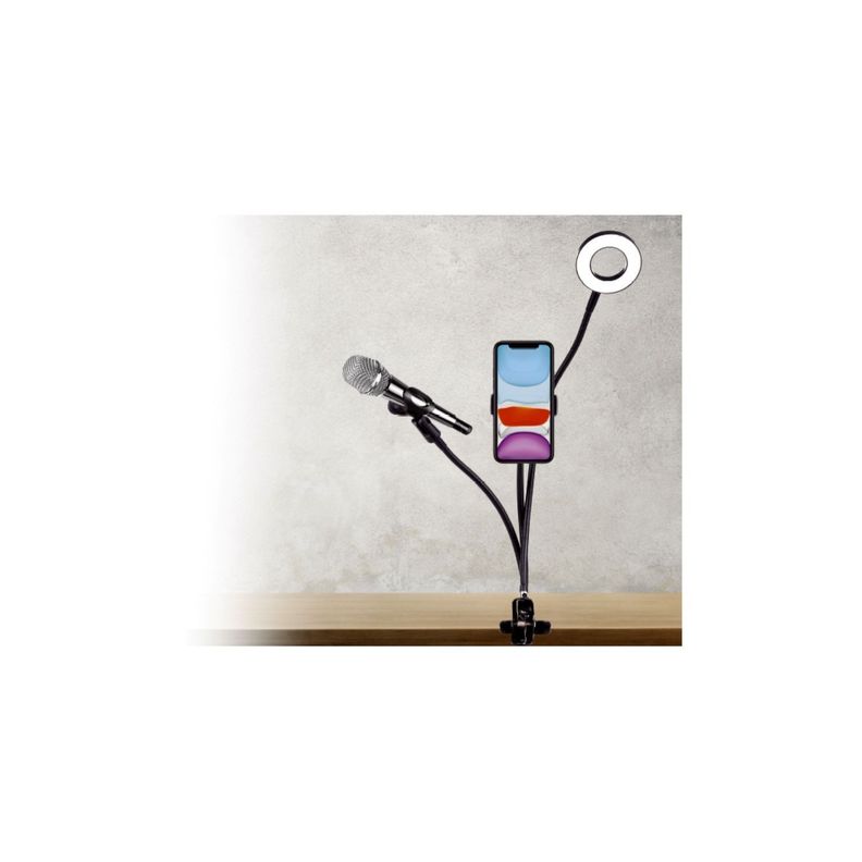 Soporte Celular Clip Con Aro Led Con Control De Luz - PuntoStore-1