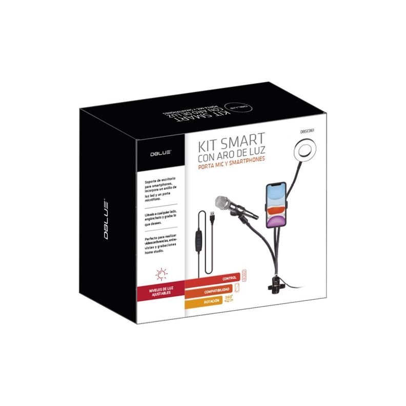Soporte Celular Clip Con Aro Led Con Control De Luz - PuntoStore-3