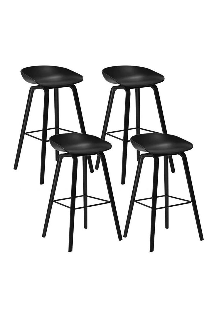 Pack 4 Pisos de Bar Estilo Nordico Negro