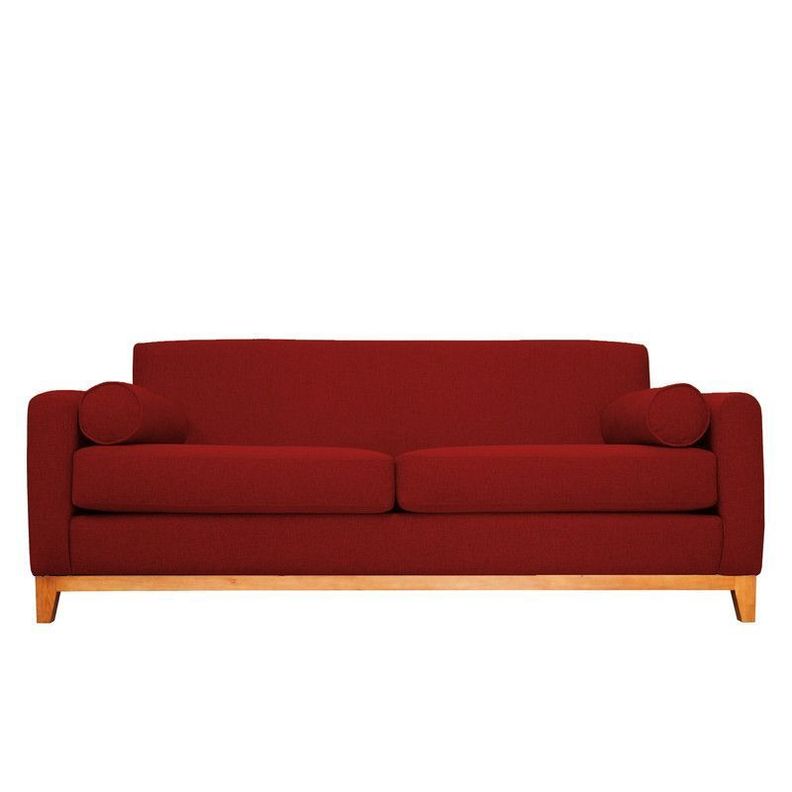 Sofa Meli Felpa Rojo 2 Cuerpos