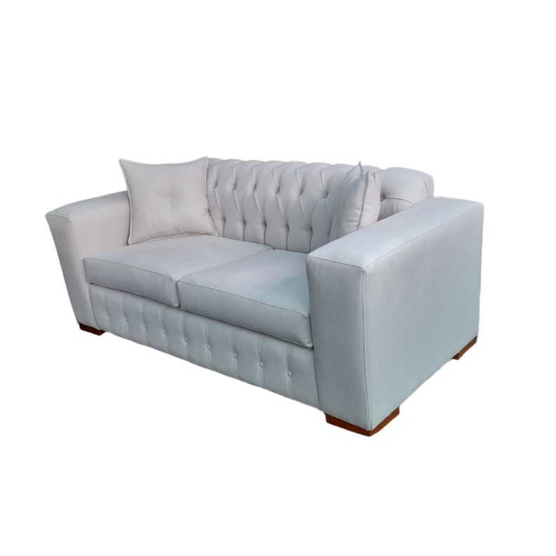Sofa Club Capitone Beige 2 cuerpos-1