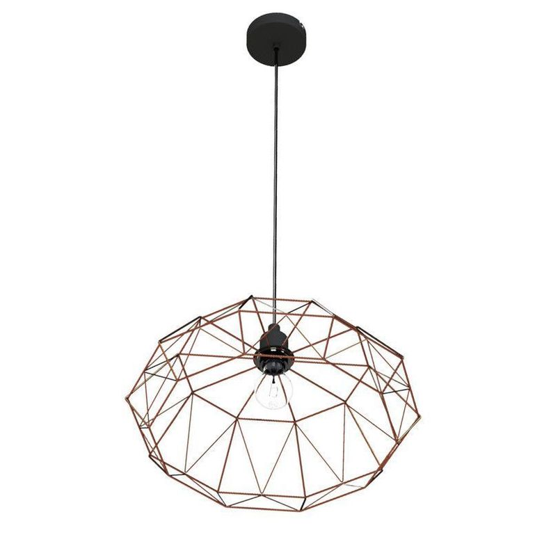 LAMPARA DE COLGAR CARLTON 2 COBRE E27 1X60W cod. 49488-0