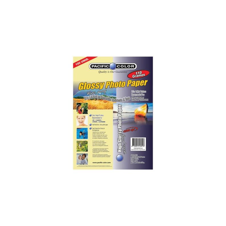 100 Hojas Papel Fotográfico Glossy 110grs A4 - PuntoStore-0