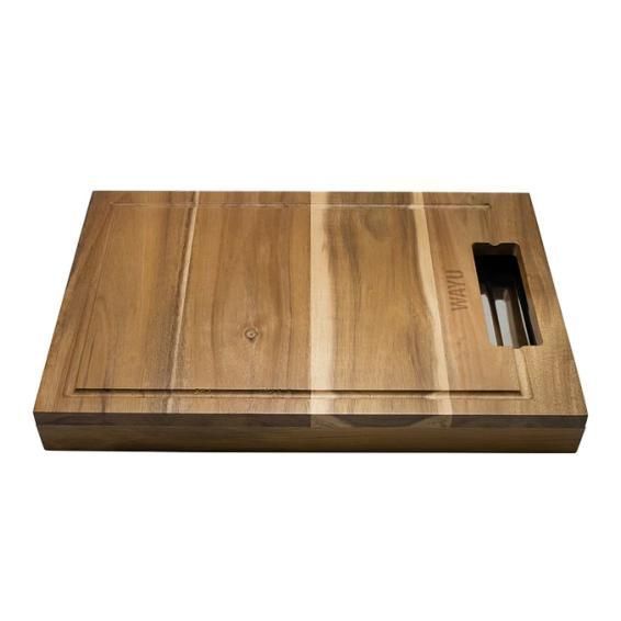 TABLA MADERA  BANDEJA DE ACERO WAYU-0