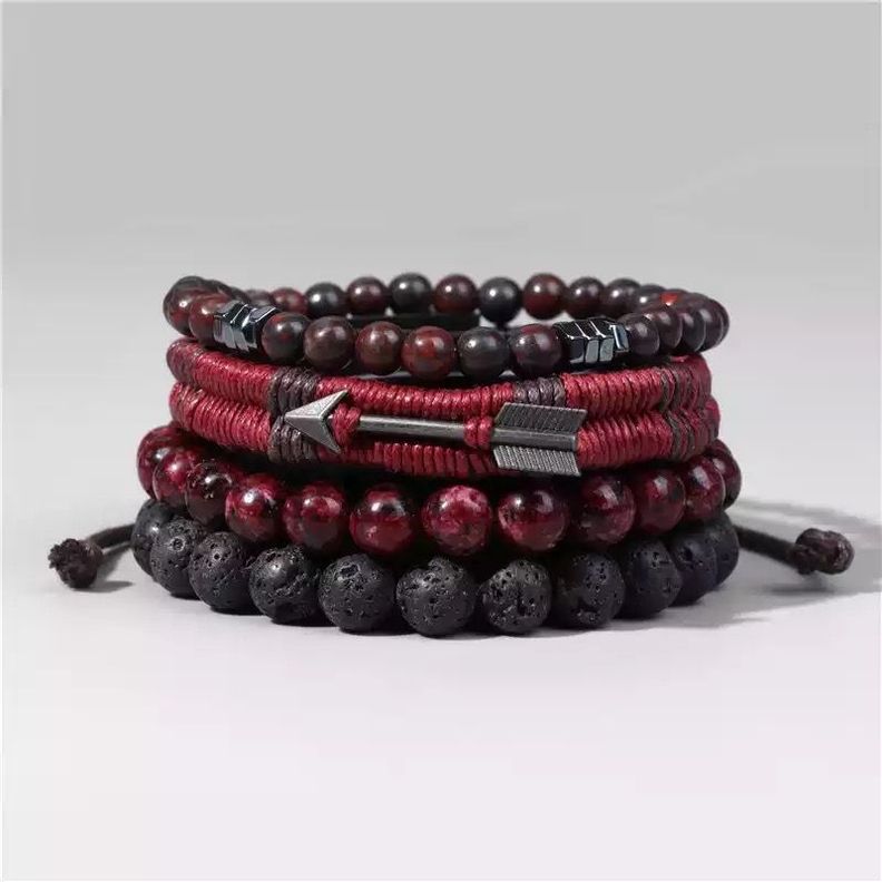 Pulsera De Flecha, Roja Inspiradora, Pulsera Piedra Flecha-0