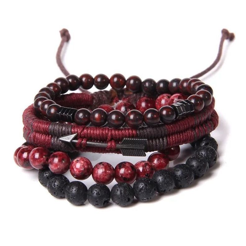 Pulsera De Flecha, Roja Inspiradora, Pulsera Piedra Flecha-1