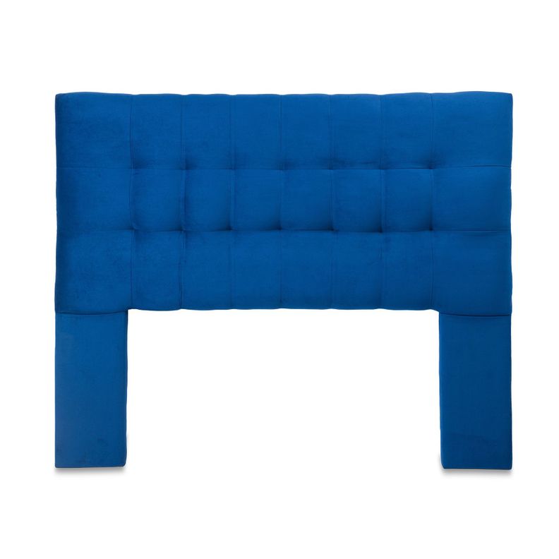 Respaldo Alicante Con Patas Felpa King Azul Marino-0