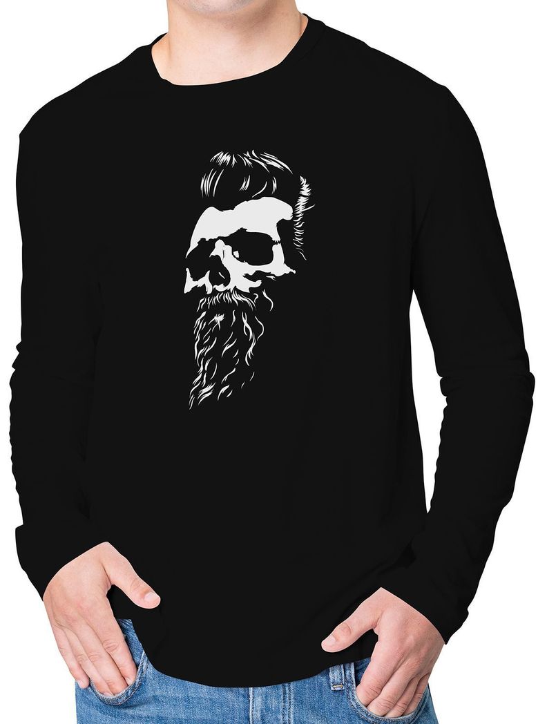 Polera Manga larga Skull Calavera D6-0