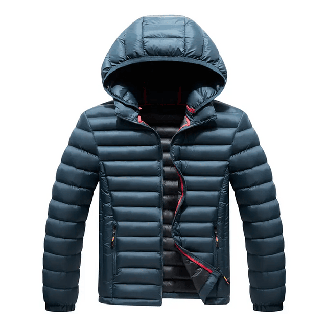 Parka Chaqueta Hombre Térmica Impermeable Estandar Verde Oliva-0