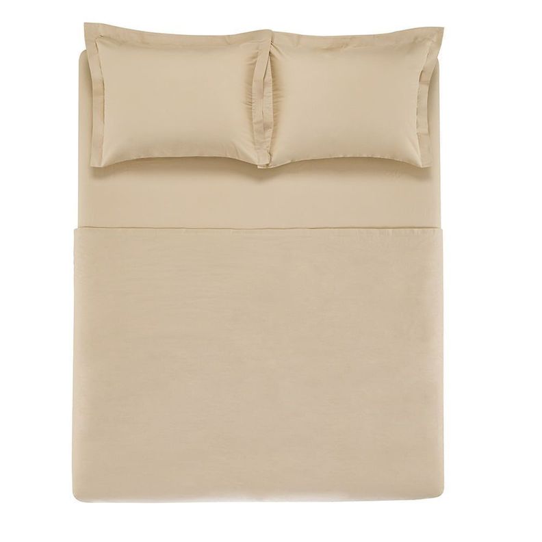 Juego de sábanas Karsten Liss 1.5 plazas 180 hilos Beige-1