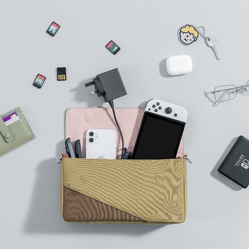 Tomtoc Lady Bolso Para Nintendo Switch OLED - Khaki-7