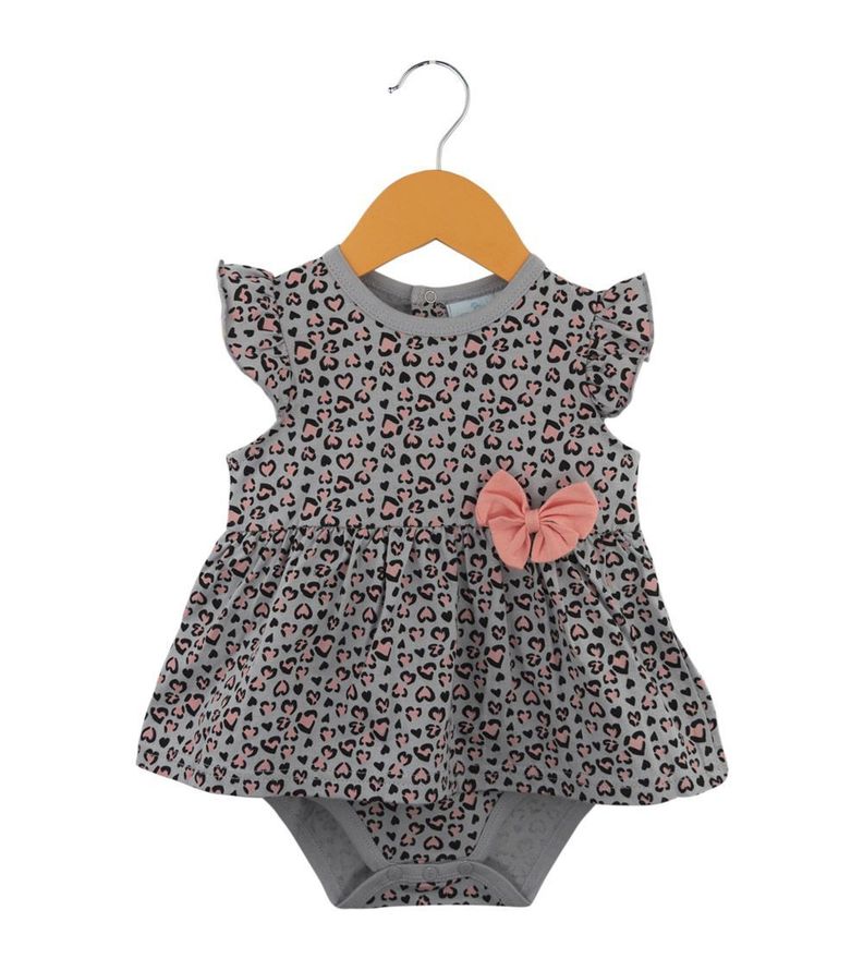 Bombacha Vestido De Algodón Animal Print Para Bebé-0