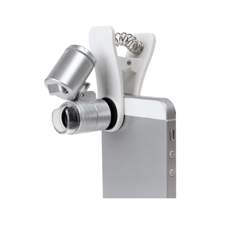 Microscopio Lupa Clip Para Celular Con Luz UV Dblue-1