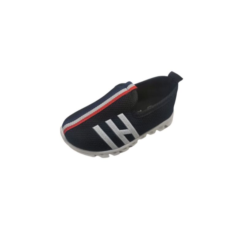Zapatilla Deportiva Niño Negro Sin Cordones-0