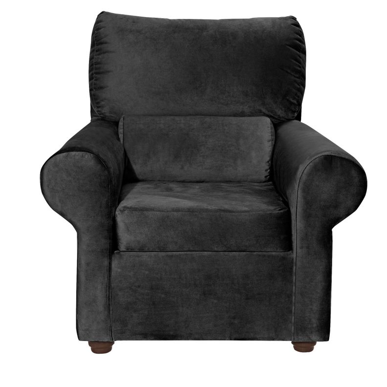 Sillon Beron 1c Felpa Negro 95 x 90 x 100