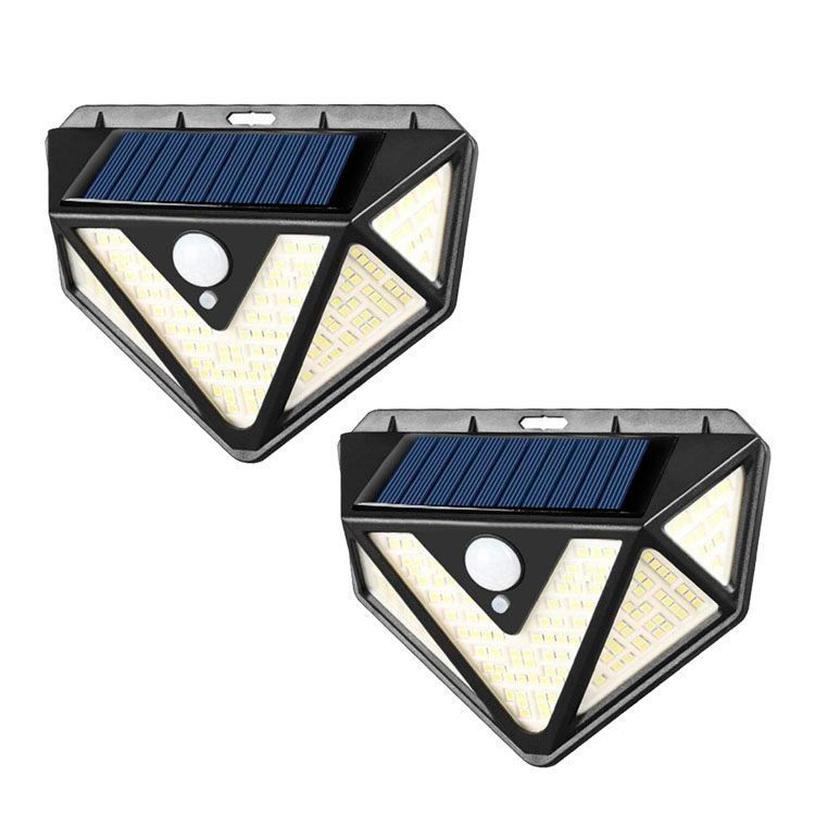 Pack 2 Focos Solar 166 Led Con sensor de Movimiento-0