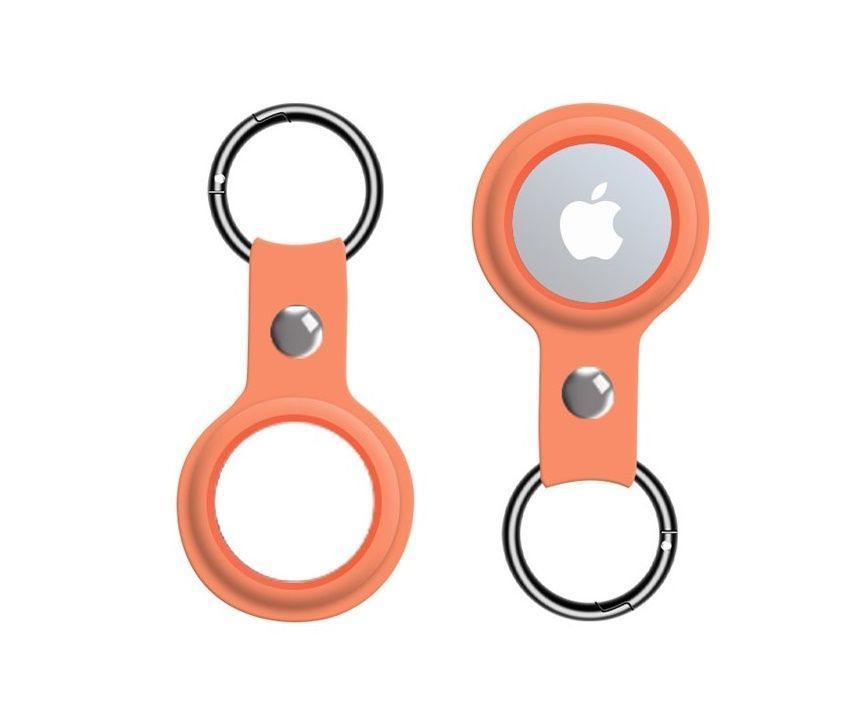 Funda Compatible Apple Airtag Localizador Perro Gato Naranja-1