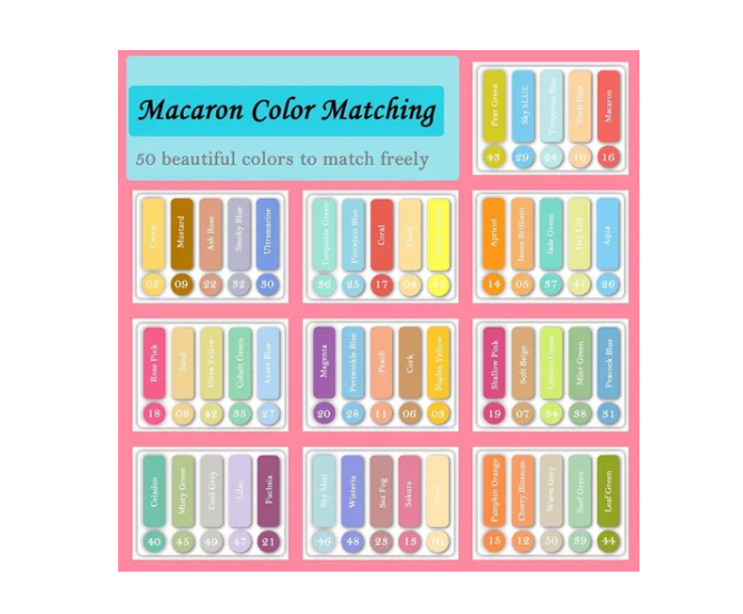 Set 50 Lapices Colores Macaron Arte Dibujo Caja Metálica-1