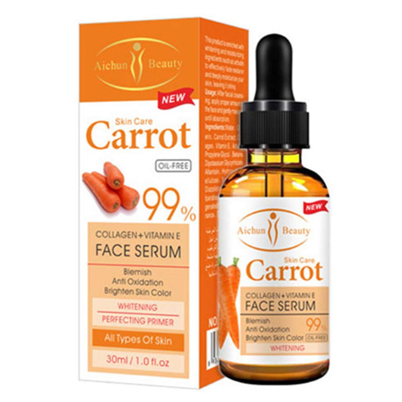 Sérum Facial Blanqueador 99% De Zanahoria Colágeno Vitamina E-0