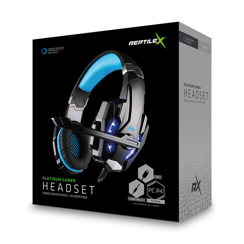 Audífono Gamer Premiun PC PS4 Con Microfono Reptilex-1