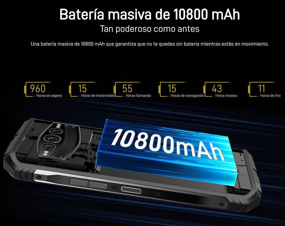 Doogee S100 DualSim Resistente, 108MP Visión Nocturna 256GB-6