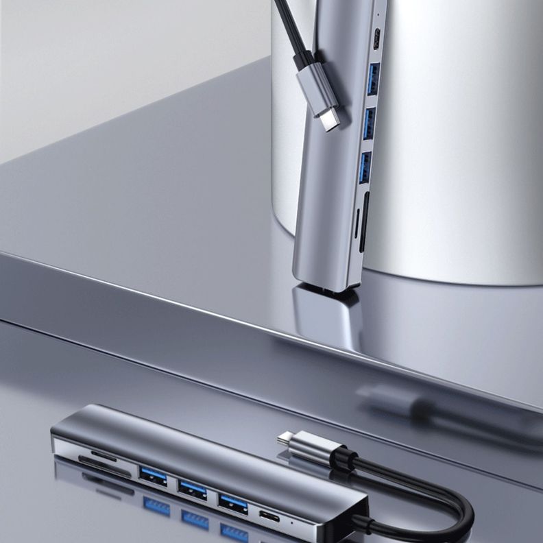 Adaptador 7 en 1 Entrada Tipo C 4K Hdmi Mac Windows-6