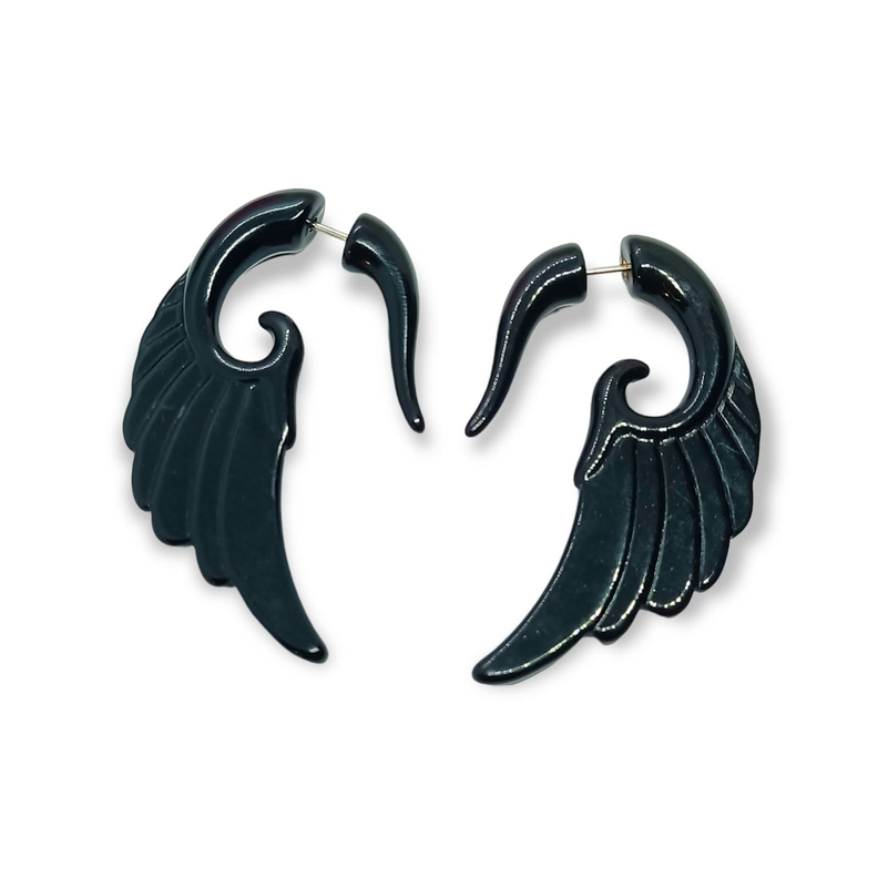 Aros Tribales  expansor Alas Largas Piercing Moda Punk Gotico-0
