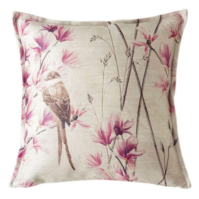 FUNDA COJIN MARISA MAGNOLIA Y CAZATIJERETA 45X45 Diseno 1