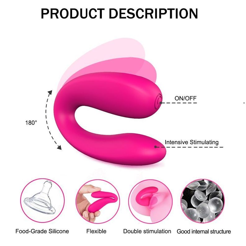 Vibrador Tipo C Doble Estimulador de clítoris Vebe-4
