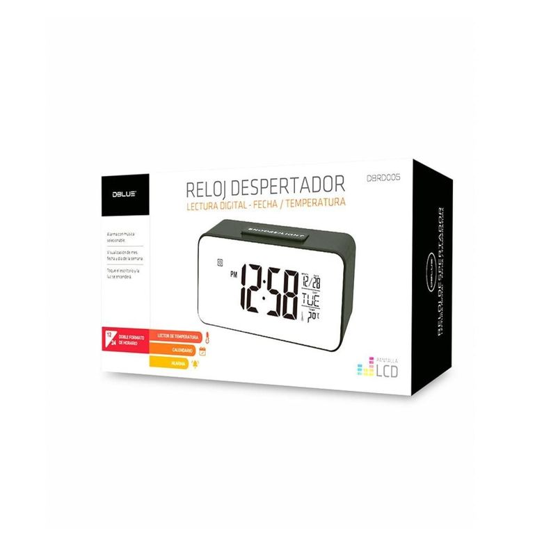 Reloj Despertador Alarma Multifuncion Dblue-1