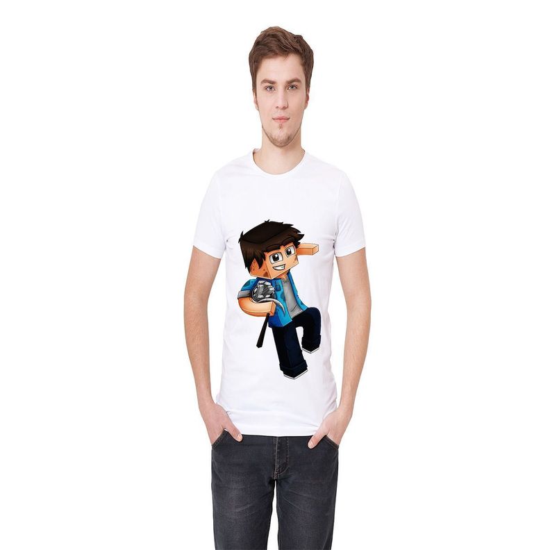Polera Manga Corta Infantil Minecraft D6-0