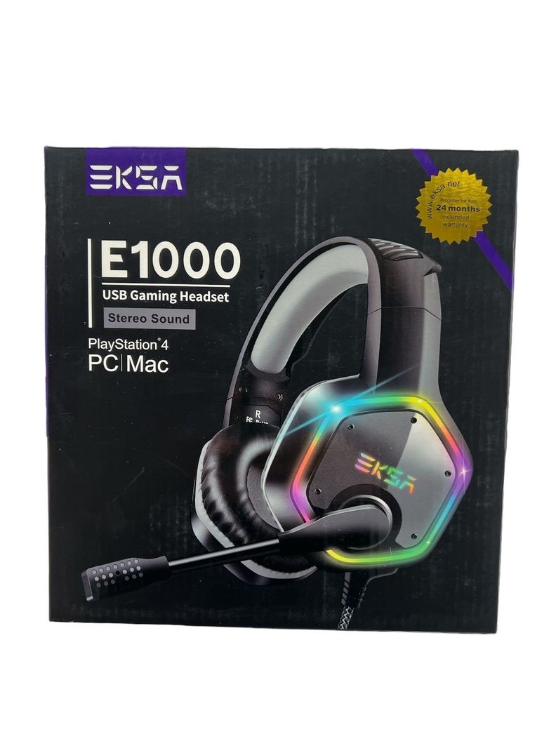 Audifono Eksa E1000 Grey Wired USB-1