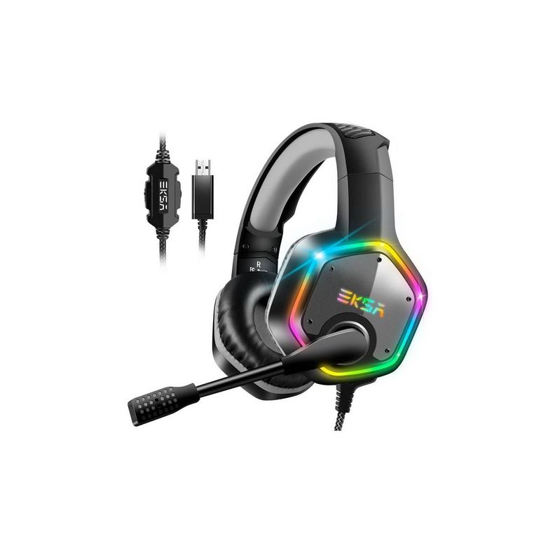 Audifono Eksa E1000 Grey Wired USB-0