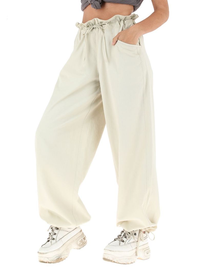 Pantalon Ameba Beige Mujer-2