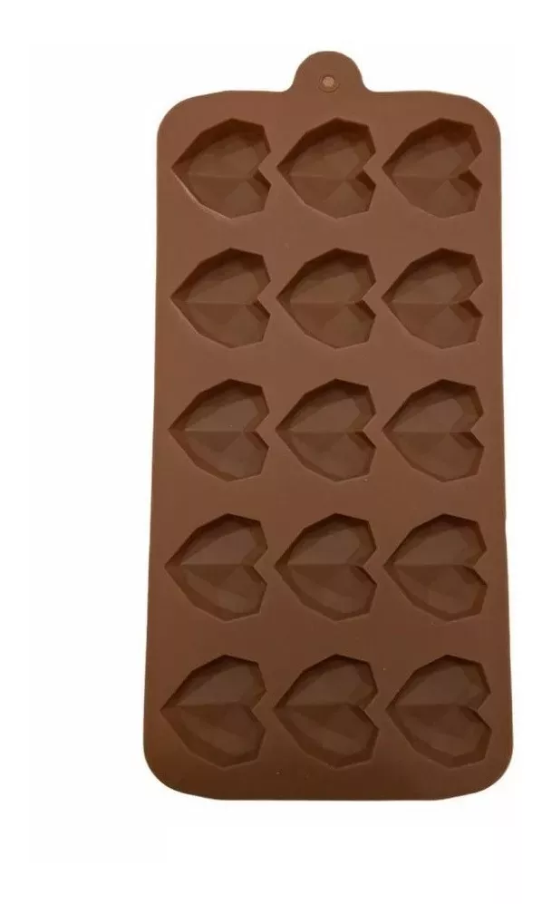 Molde Mini Corazon Diamante Molde Corazón Geometrico 15-5